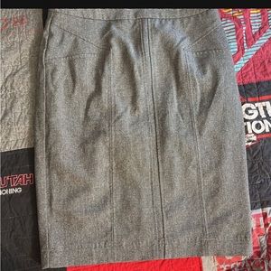 Gray knee length skirt